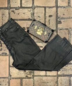 LPA Leather Moto Pants in Black