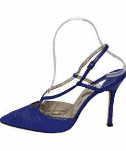 MANOLO BLAHNIK Slingback Sandal Heel in Cobalt Blue 3