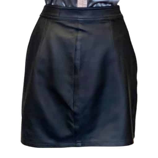 RAG BONE Zip Leather Skirt in Black 2