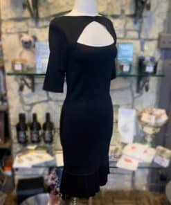RALPH LAUREN Knit Cutout Dress in Black