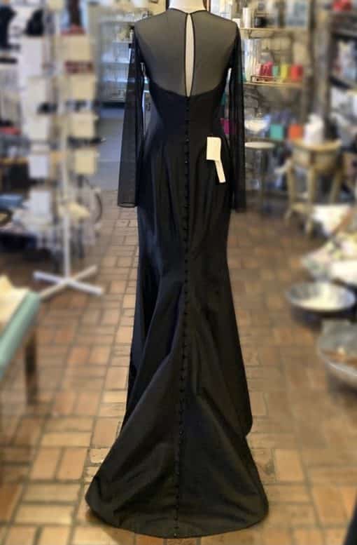 ROMONA KEVEZA Embroidered Gown in Black 1