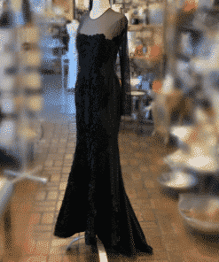 ROMONA KEVEZA Embroidered Gown in Black 4