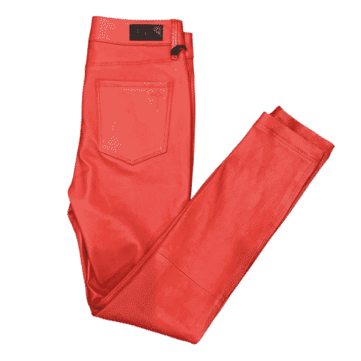 RTA Remi Lambskin Leather Pants in Red 1