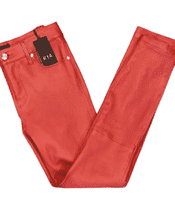 RTA Remi Lambskin Leather Pants in Red 3