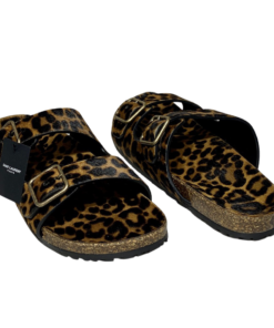 SAINT LAURENT Jimmy Flat Sandals in Leopard (41) 6