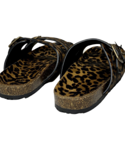 SAINT LAURENT Jimmy Flat Sandals in Leopard (41) 8