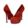 SAINT LAURENT Tribtoo Pumps in Red Suede Leather 41 (Fits Size 10) 11