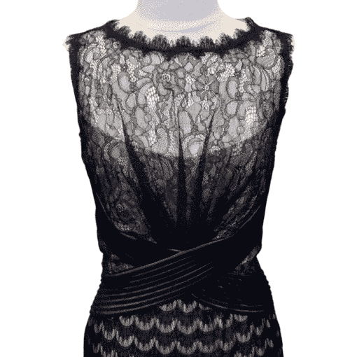 TADASHI Mixed Lace Dress in Black 1