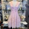 TALBOT RUNHOF Iridescent Floral Print Dress in Pink