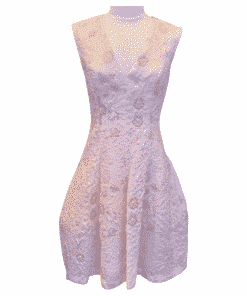 TALBOT RUNHOF Iridescent Floral Print Dress in Pink 2