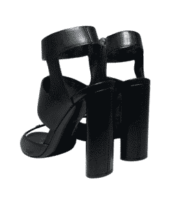 TOM FORD Block Heel Sandal in Black Leather 4
