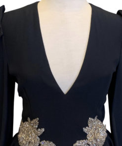 ALEXANDER MCQUEEN Crystal Flower Gown in Black (10) 7