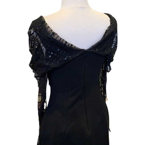CUSHNIE Sequin Sweetheart Dress in Black (6) 4