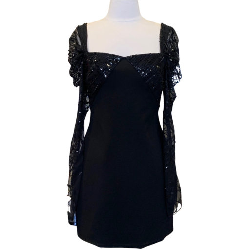 CUSHNIE Sequin Sweetheart Dress in Black (6) 5