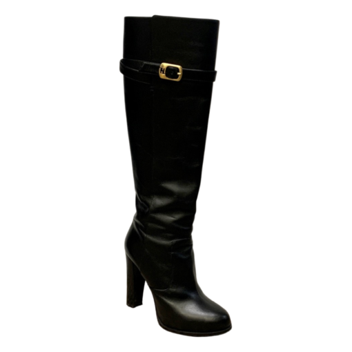 FENDI Stivale Leather Boots in Black 36 2