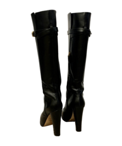 FENDI Stivale Leather Boots in Black 36 11