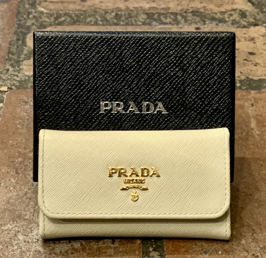 Prada Saffiano Key Holder  aptiques by Authentic PreOwned