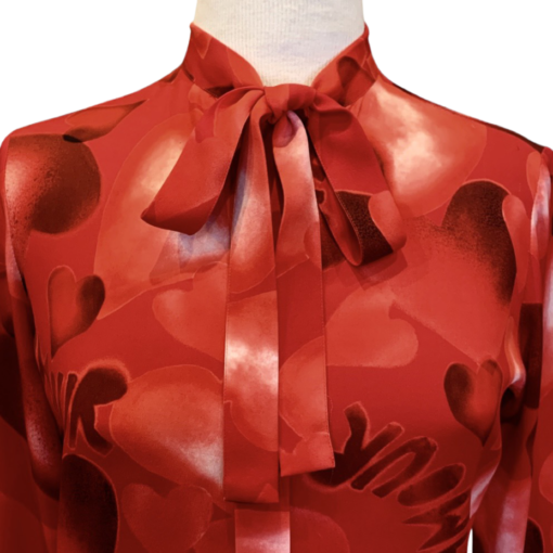 VALENTINO L'Amour Blouse in Red 8 2
