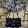 VALENTINO Patent Histoire Flap Bag in Black 10