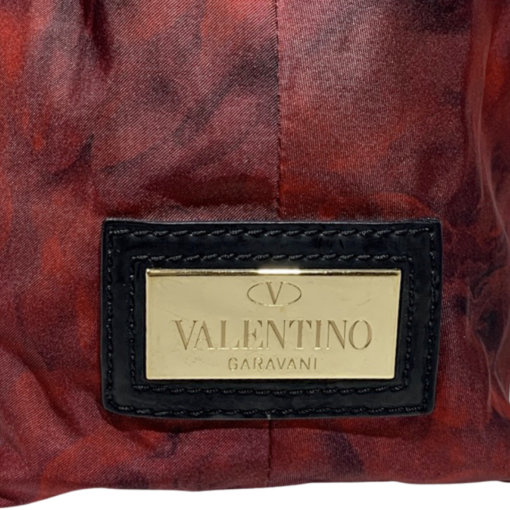 VALENTINO Red Nylon Flowerland Zip Top Handle Tote Bag 3