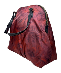 VALENTINO Red Nylon Flowerland Zip Top Handle Tote Bag 7