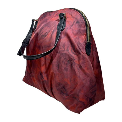 VALENTINO Red Nylon Flowerland Zip Top Handle Tote Bag 4