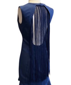 BADGLEY MISCHKA Fringe Dress in Blue (4) 5