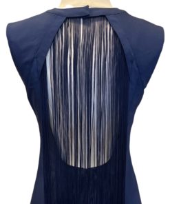 BADGLEY MISCHKA Fringe Dress in Blue (4) 7