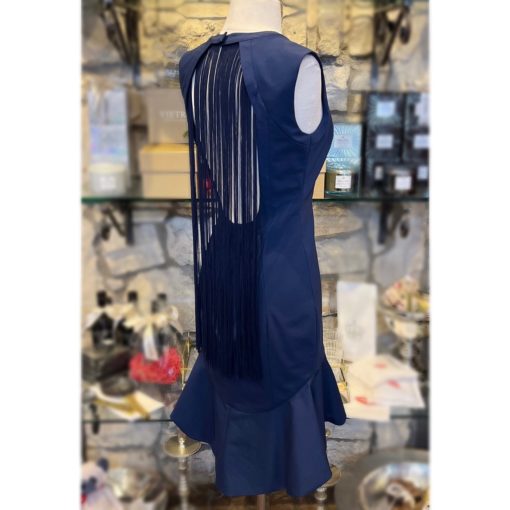 BADGLEY MISCHKA Fringe Dress in Blue (4) 1
