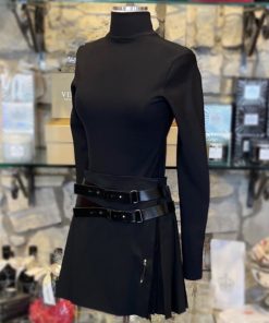BURBERRY Pleated Skirt in Black (6) 7