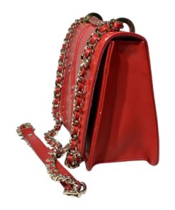 Carolina Herrera Tri Color Leather Flap Shoulder Bag