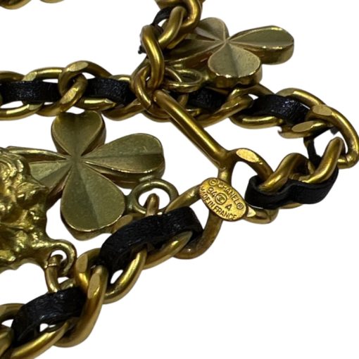 CHANEL Charm Belt Necklace in Black & Gold 5
