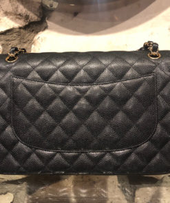 CHANEL Quilted Caviar Jumbo Double Flap Bag 3