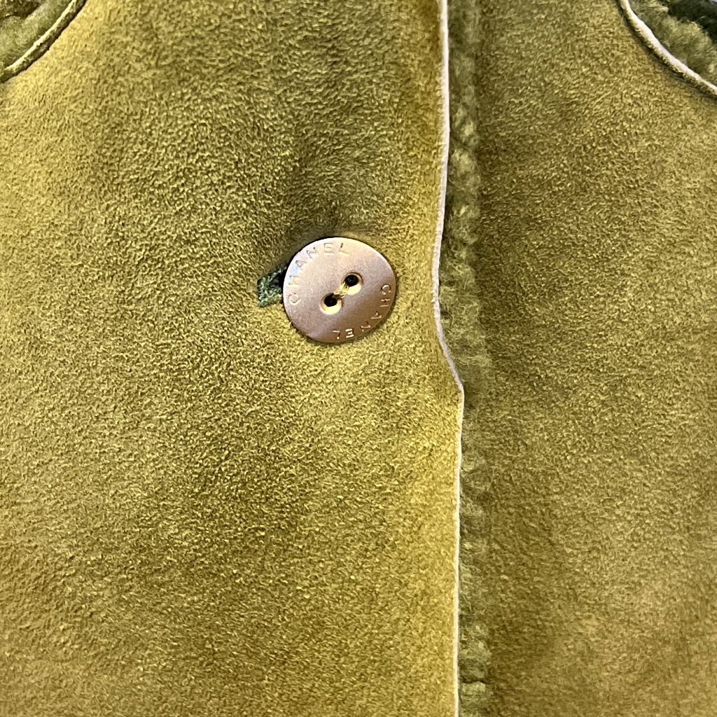 CHANEL Shearling Jacket in Green (2) - More Than You Can Imagine