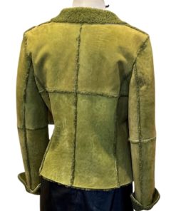 CHANEL Shearling Jacket in Green (2) 8
