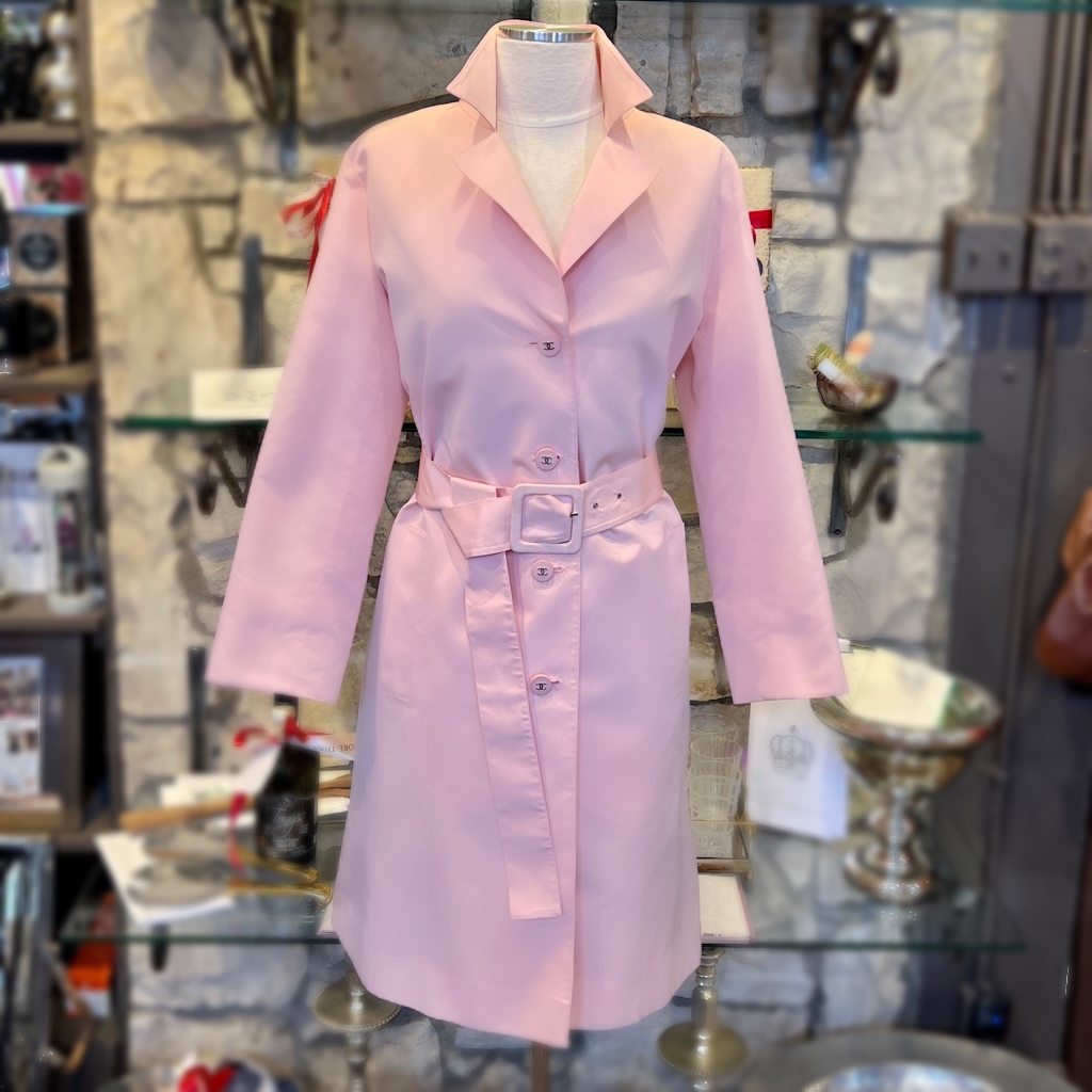CHANEL Silk Trench Coat in Pink (38) - More Than You Can Imagine
