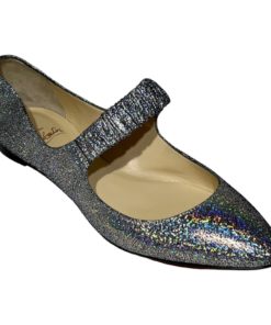 CHRISTIAN LOUBOUTIN Mica Mary Jane Flats in Silver (39) 6