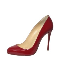 CHRISTIAN LOUBOUTIN Patent Simple Pump in Red 37.5 5