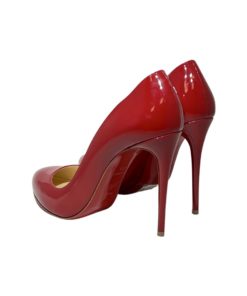 CHRISTIAN LOUBOUTIN Patent Simple Pump in Red 37.5 6