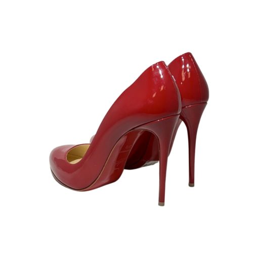 CHRISTIAN LOUBOUTIN Patent Simple Pump in Red 37.5 3