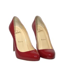 CHRISTIAN LOUBOUTIN Patent Simple Pump in Red 37.5 7