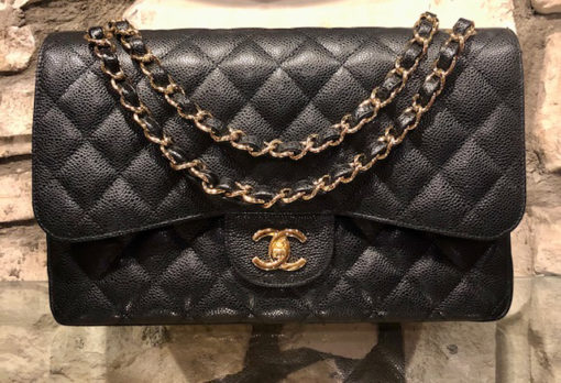 CHANEL Quilted Caviar Jumbo Double Flap Bag 1