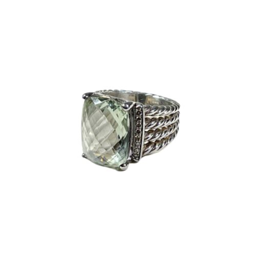 DAVID YURMAN Prasiolite Diamond Ring (Size 6.5) 1