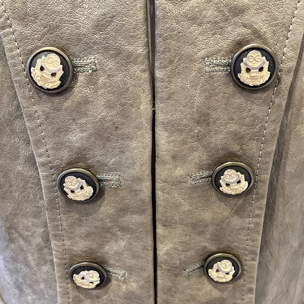 DOLCE & GABBANA Button Leather Jacket (8/44) - More Than You Can Imagine