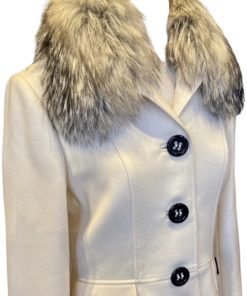 DOLCE & GABBANA Fox Collar Jacket in Ivory (44) 6