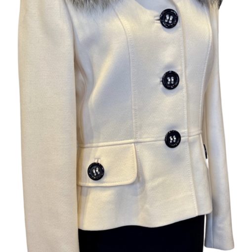 DOLCE & GABBANA Fox Collar Jacket in Ivory (44) 4