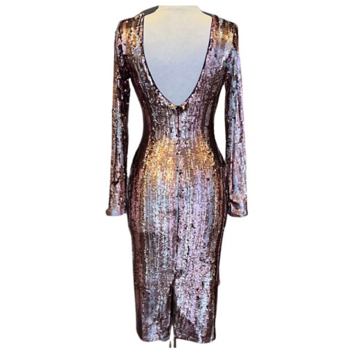 DRESS THE POPULATION Sequin Dress (Small) 4