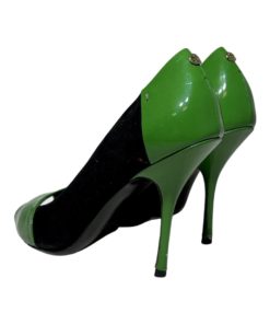 GUCCI Suede Patent Pumps in Green and Black (7) 6