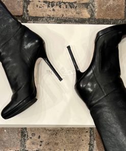 JIMMY CHOO Over The Knee Leather Boots in Black (37.5) 5