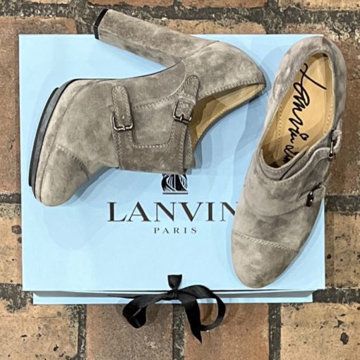 LANVIN Suede Booties in Taupe (39.5) 1